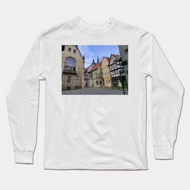 Half-timbered houses in Quedlinburg Long Sleeve T-Shirt by Gourmetkater